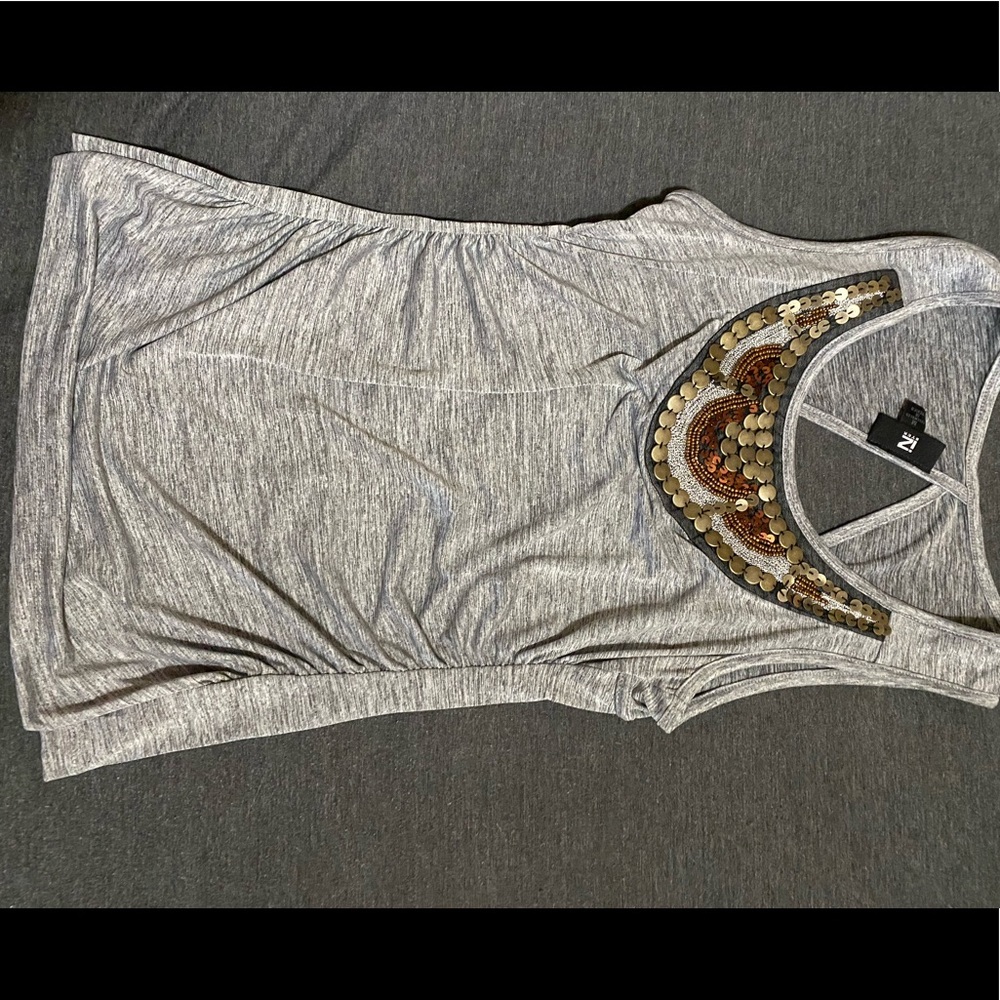 Jeweled tank top